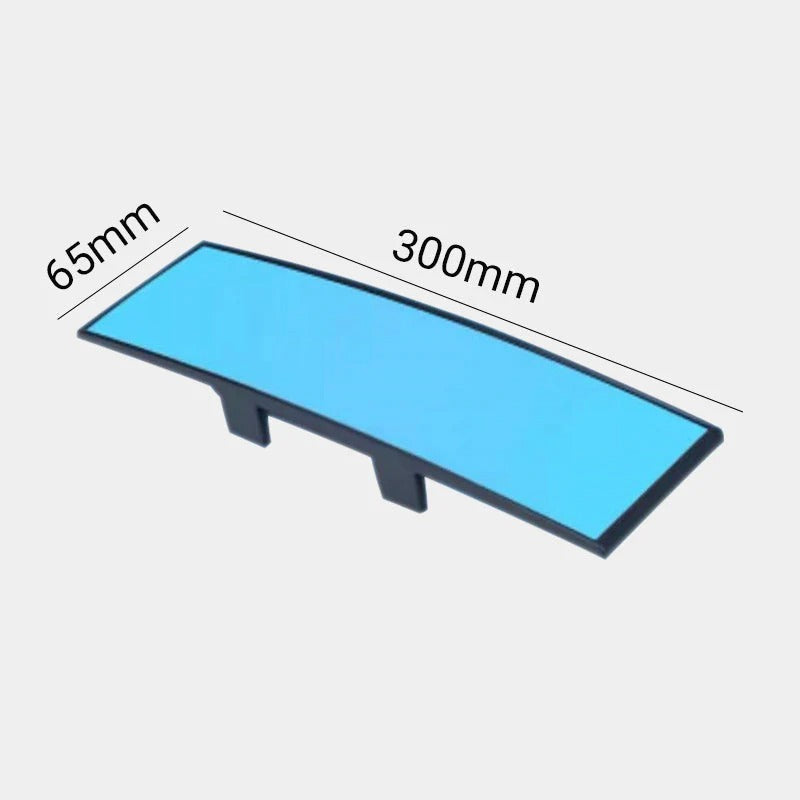 Wide curved rearview mirror for cars