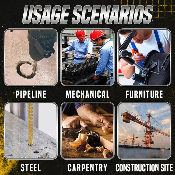 Carbon drill bits with titanium coating, made of high-strength steel (pack of 6)