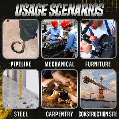 Carbon drill bits with titanium coating, made of high-strength steel (pack of 6)