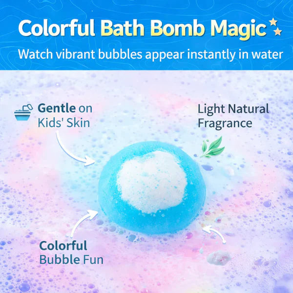 🔥EASTER SALE 70% OFF⚡50K+ SOLD!🎁🛁Bath Bomb Gift Set for Kids