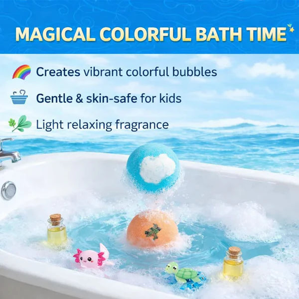 🔥EASTER SALE 70% OFF⚡50K+ SOLD!🎁🛁Bath Bomb Gift Set for Kids