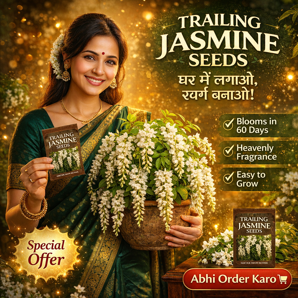 🌱BUY 1 GET 1 FREE Trailing Jasmine Seeds – Perennial Blooms & Fragrant Garden Elegance 🌸 With Plant Growth Supplement Main image