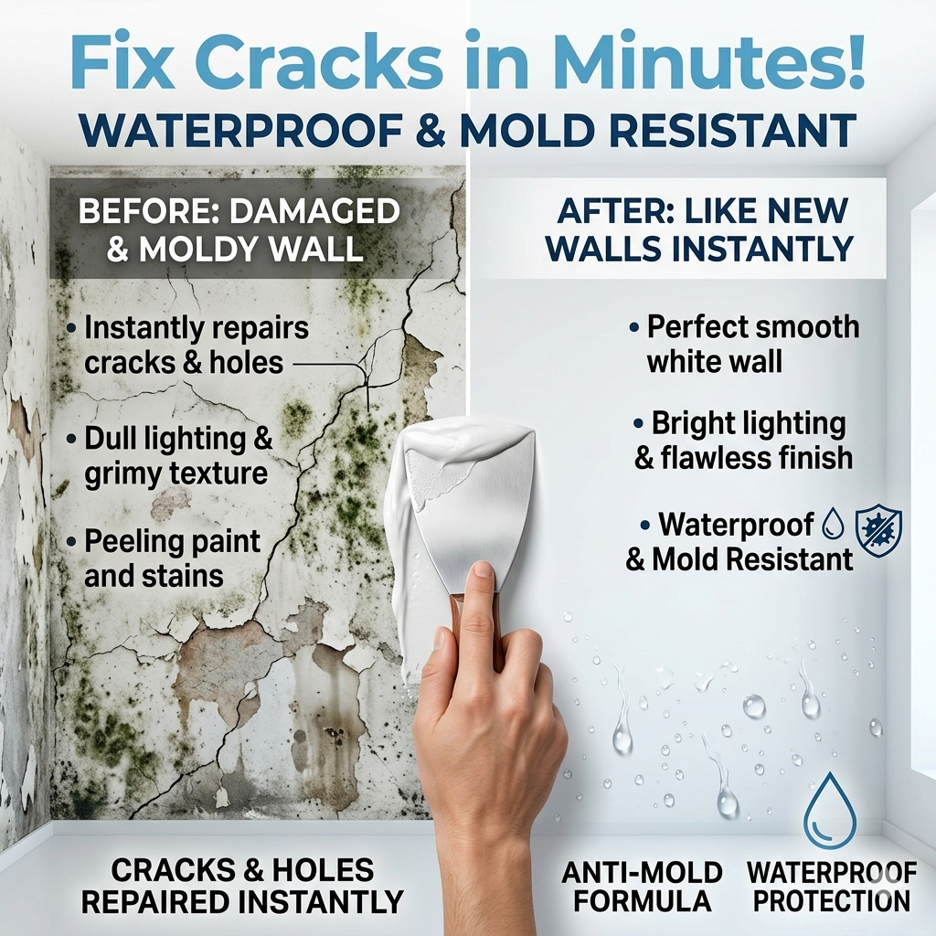 🛡Waterproof & Mildew-Resistant Wall Repair Paste🌿🔥Buy 1 Get 1 free🔥