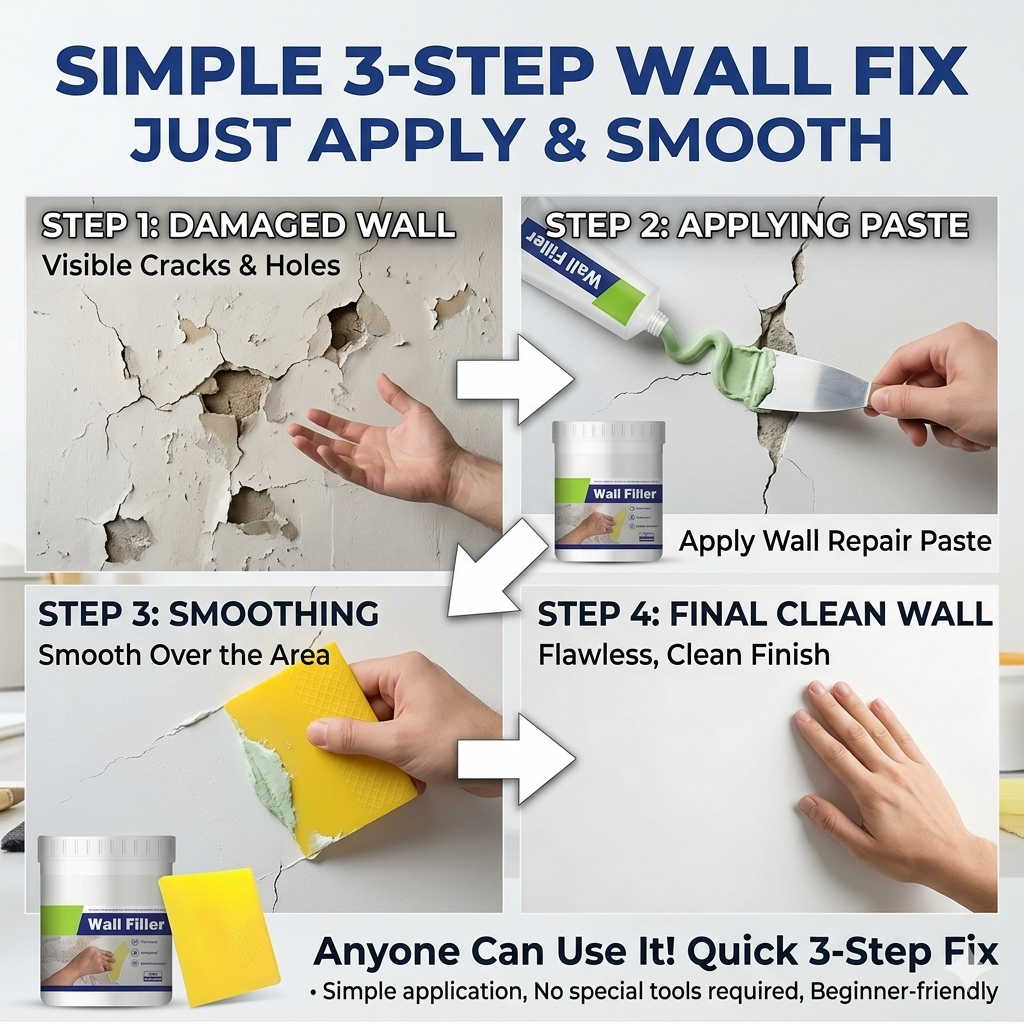 🛡Waterproof & Mildew-Resistant Wall Repair Paste🌿🔥Buy 1 Get 1 free🔥