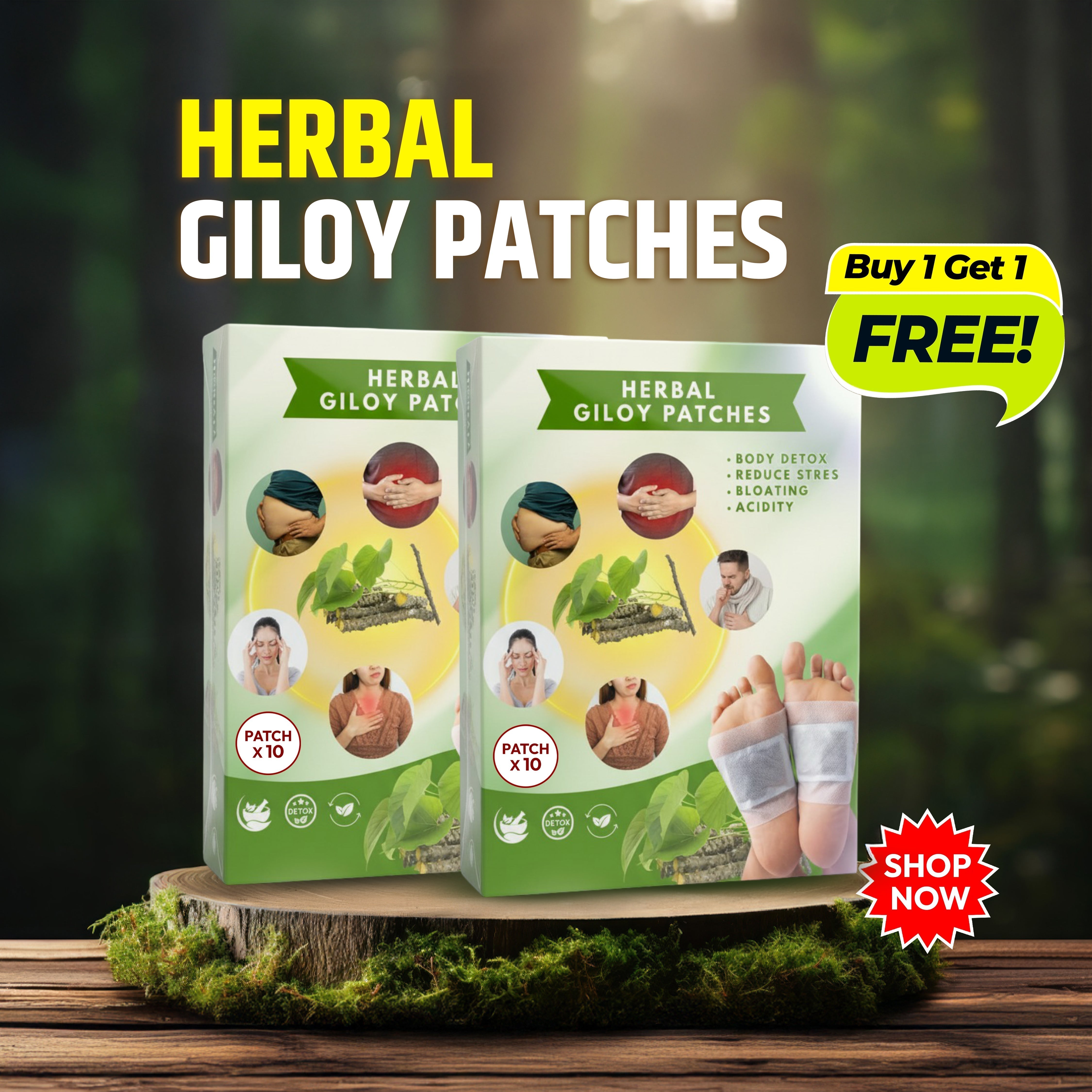 Herbal Giloy Patches 🌿✨ (Buy 1 Get 1 Free🔥🔥) Main image