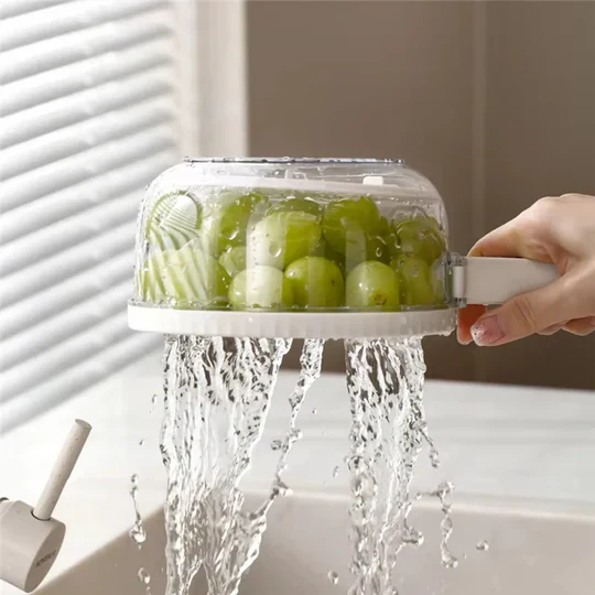 Rinsing Basket: The ultimate all-in-one dishwashing, draining and storage basket