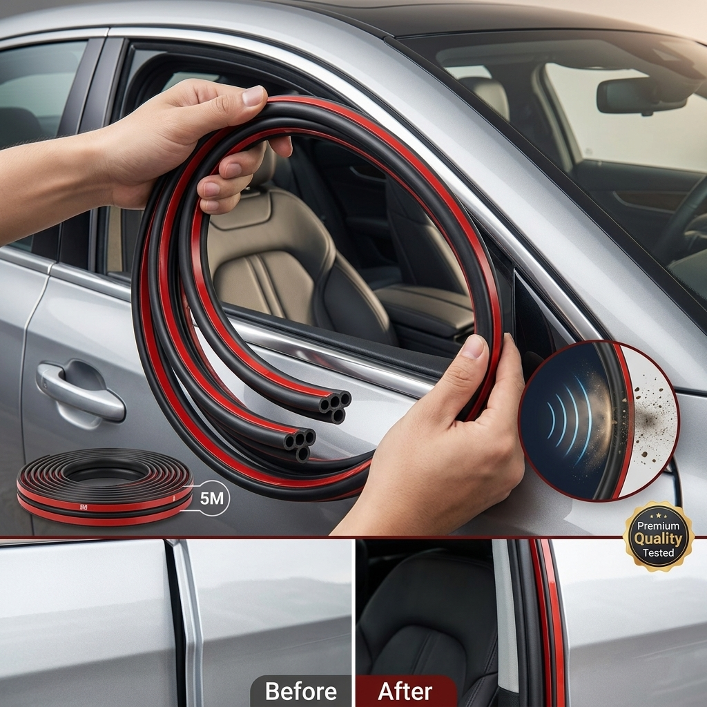 🚗Reduced by 49.99% 🧷 Dustproof rubber sealing tape for reducing automobile noise.