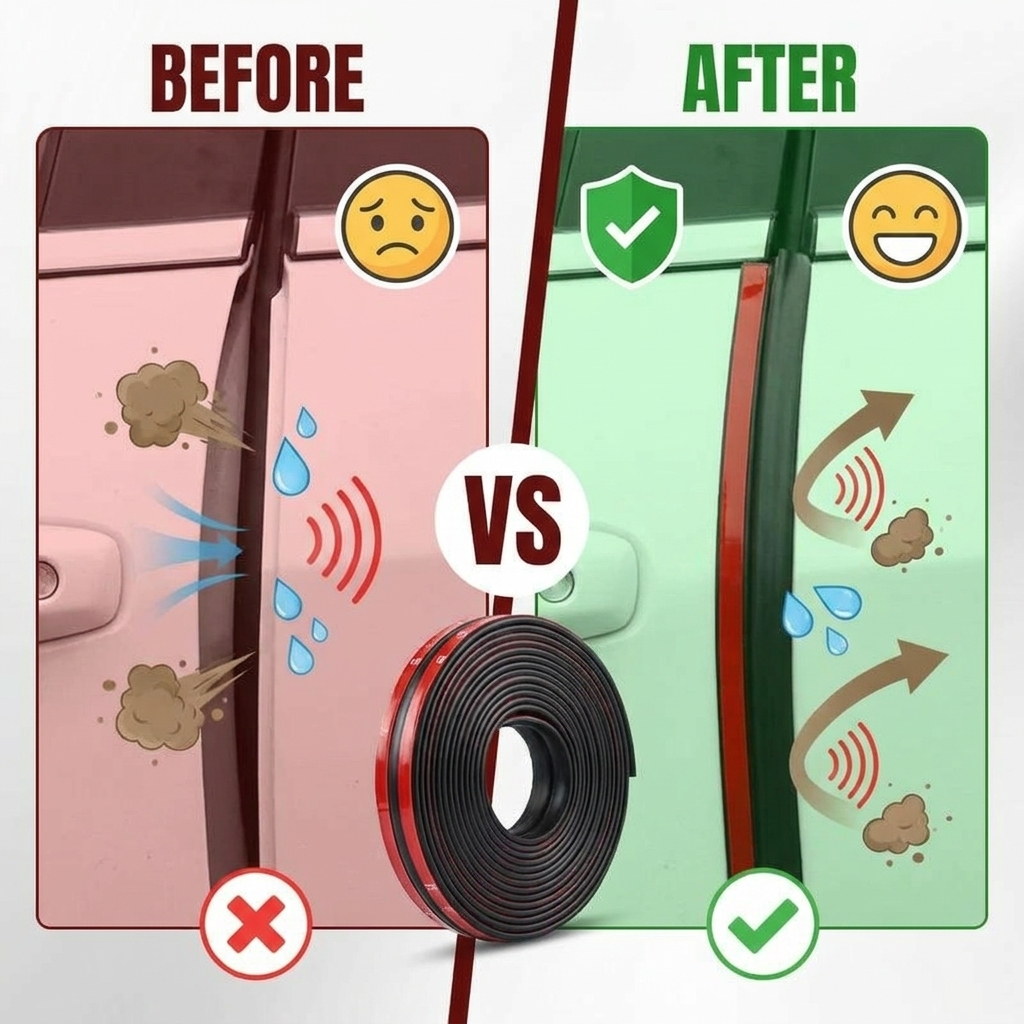 🚗Reduced by 49.99% 🧷 Dustproof rubber sealing tape for reducing automobile noise.