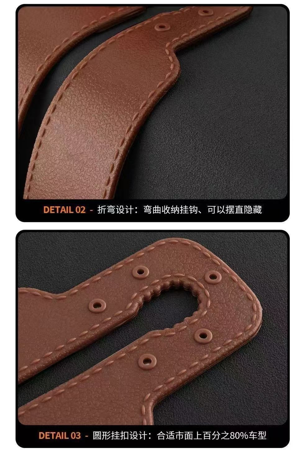 Car Seat Hook with Car Logo, Rear Seat Car Hook, Multifunctional Rear Seat Thickened Hanger for Car Interior