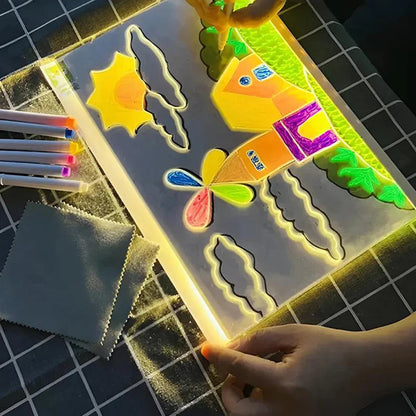 🔥Black Friday Sale 🎁Erasable Light-Up Acrylic Drawing Board with Stand