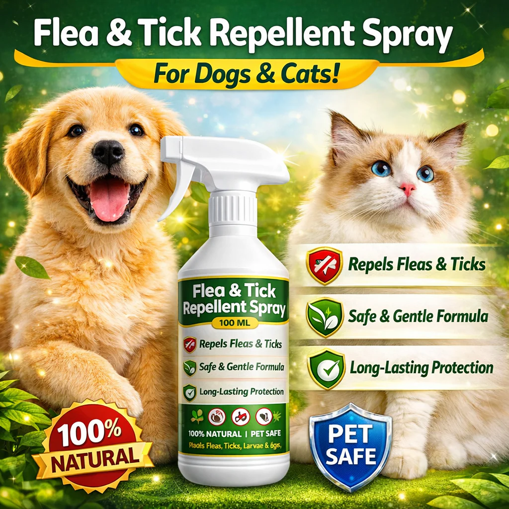 🚀🐛Buy 1 get 1 free🐱Flea and tick repellent spray for cats and dogs🐶