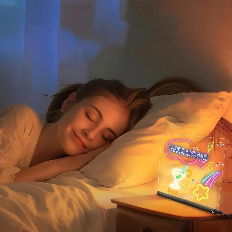 🔥Black Friday Sale 🎁Erasable Light-Up Acrylic Drawing Board with Stand