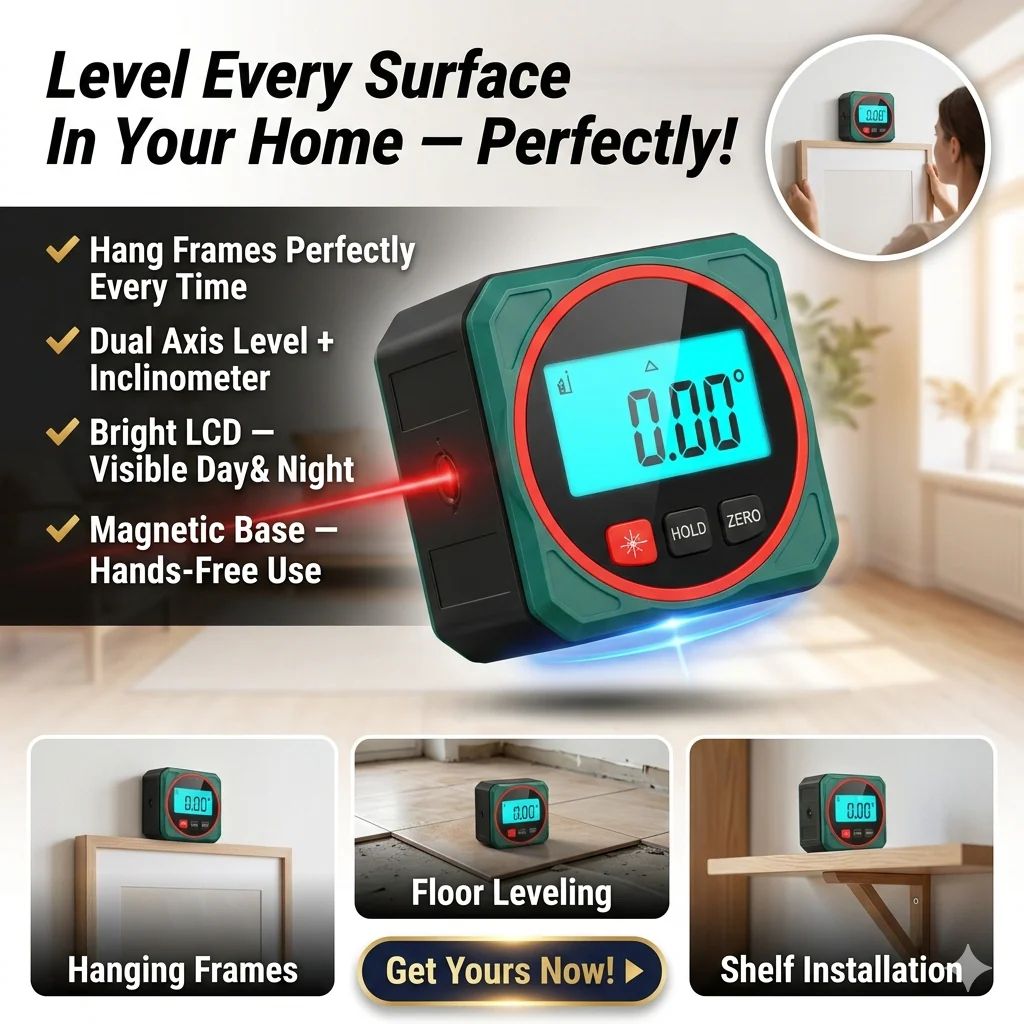🎁💥Magnetic Digital Angle Finder with Electronic Laser