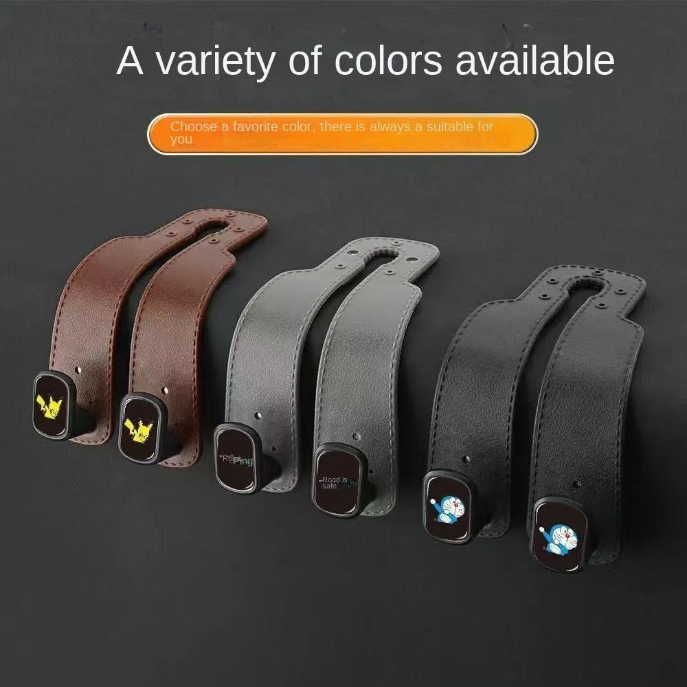 Car Seat Hook with Car Logo, Rear Seat Car Hook, Multifunctional Rear Seat Thickened Hanger for Car Interior