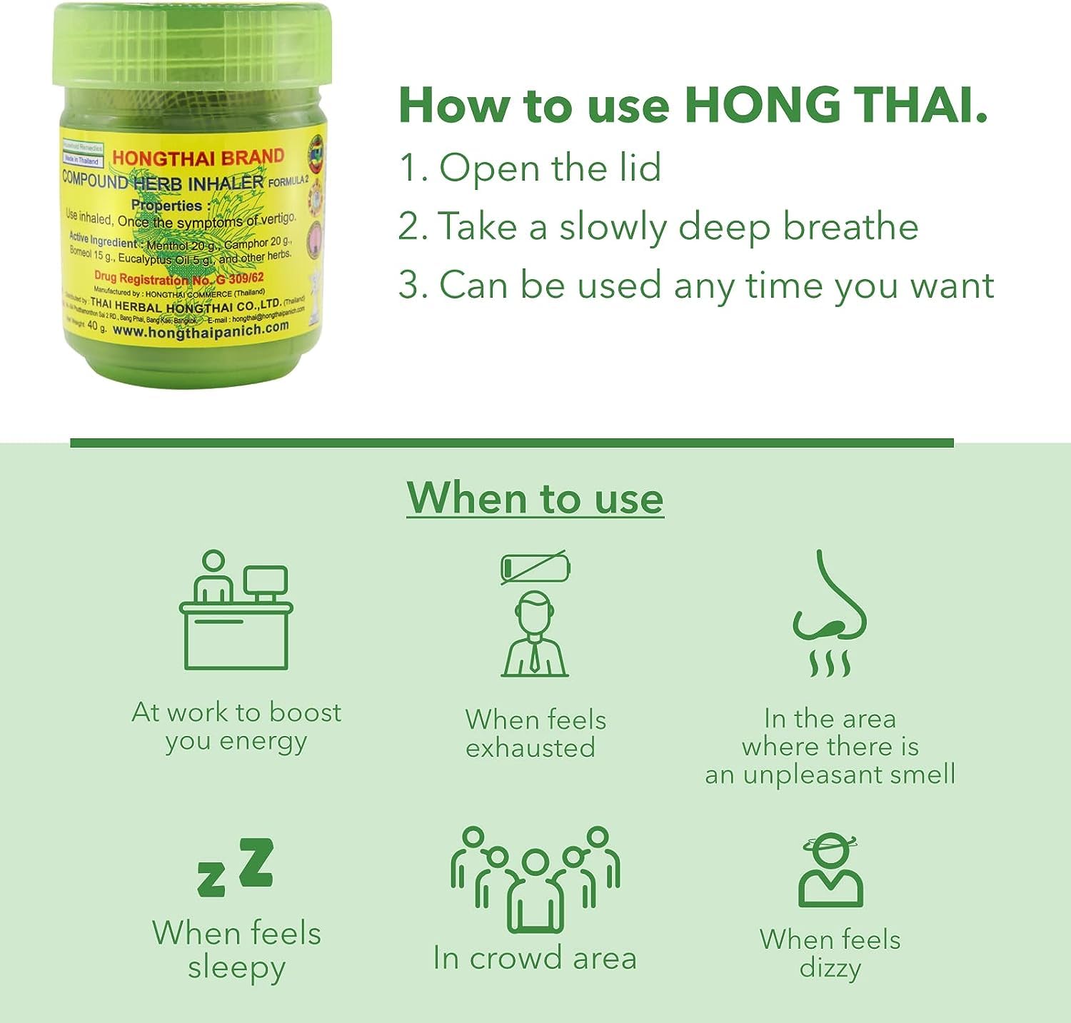 Hong Thai Traditional Herbal Inhaler