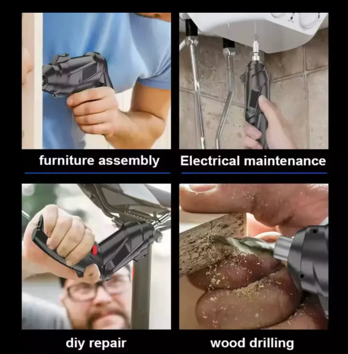 Metal Electric Screwdriver with 47 pcs Screwdriver Bit Set