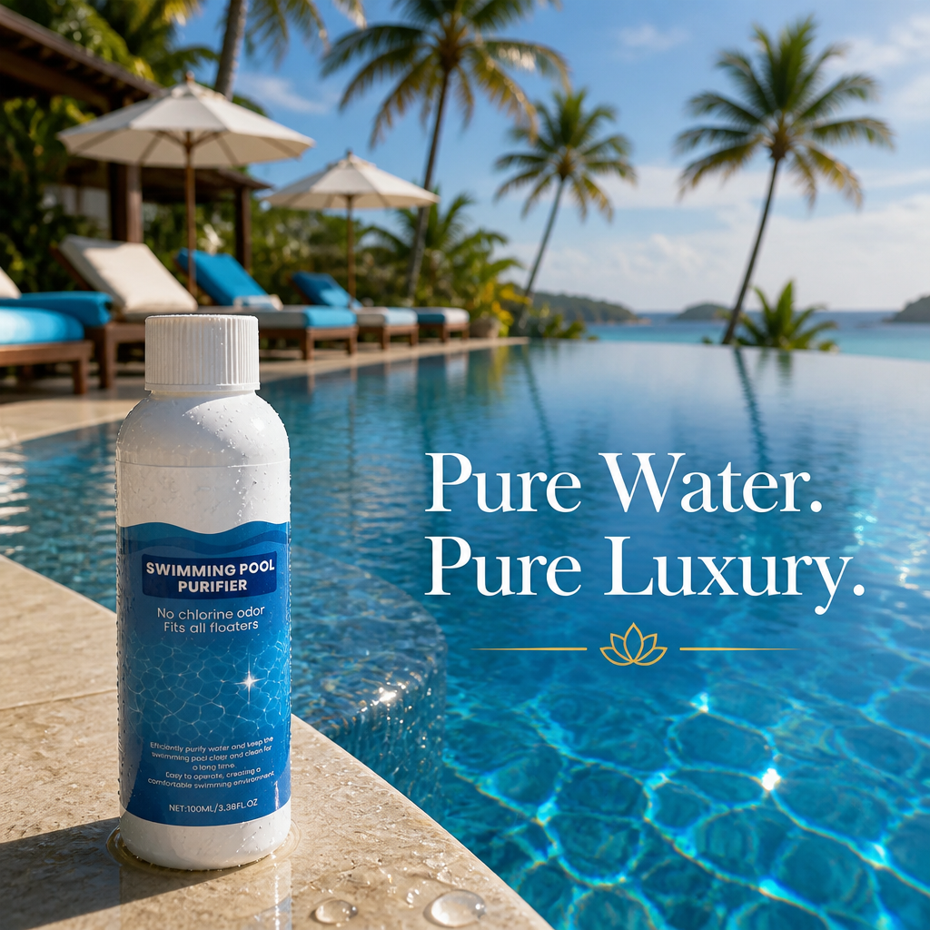 💧BUY 1 GET 1 FREE💧Swimming Pool Purifying Liquid – Crystal Clear Water, Zero Hassle! ✨ Say goodbye to green water & harsh chemicals – just pure, fresh swimming every time. 🏊‍♂️💙 Main image