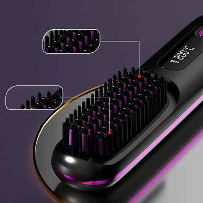 🔥Summer Hot Sale 40% Off🔥Wireless Ceramic Heating Hair Straightening Comb