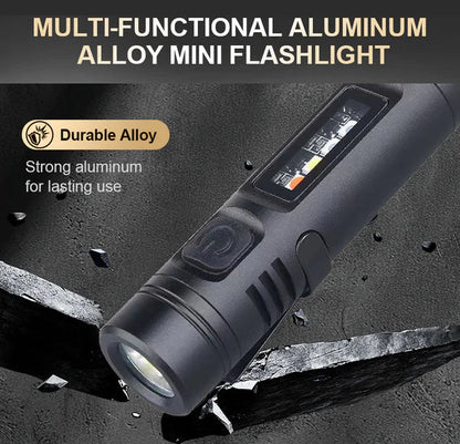 ⭐Multifunctional aluminum alloy mini flashlight